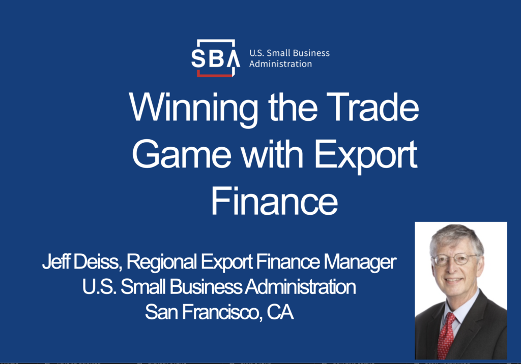 Winning the Trade Game with Export Finance - San Francisco SBDC